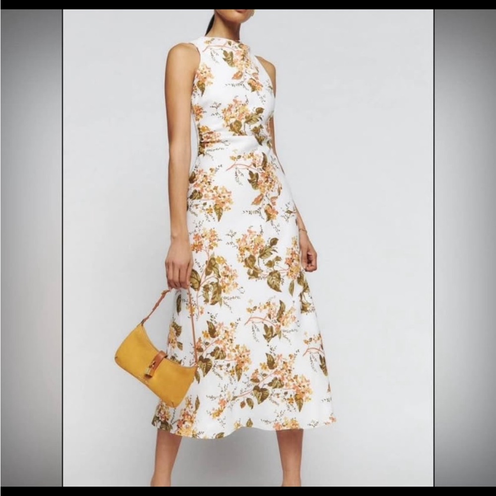 Reformation floral linen dress